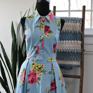 Spring Floral Midi Dress